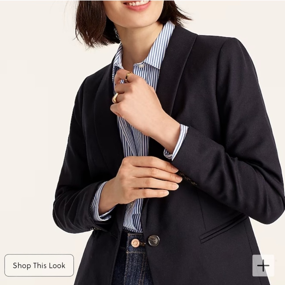 J. Crew Parke Navy Wool Blazer 8P